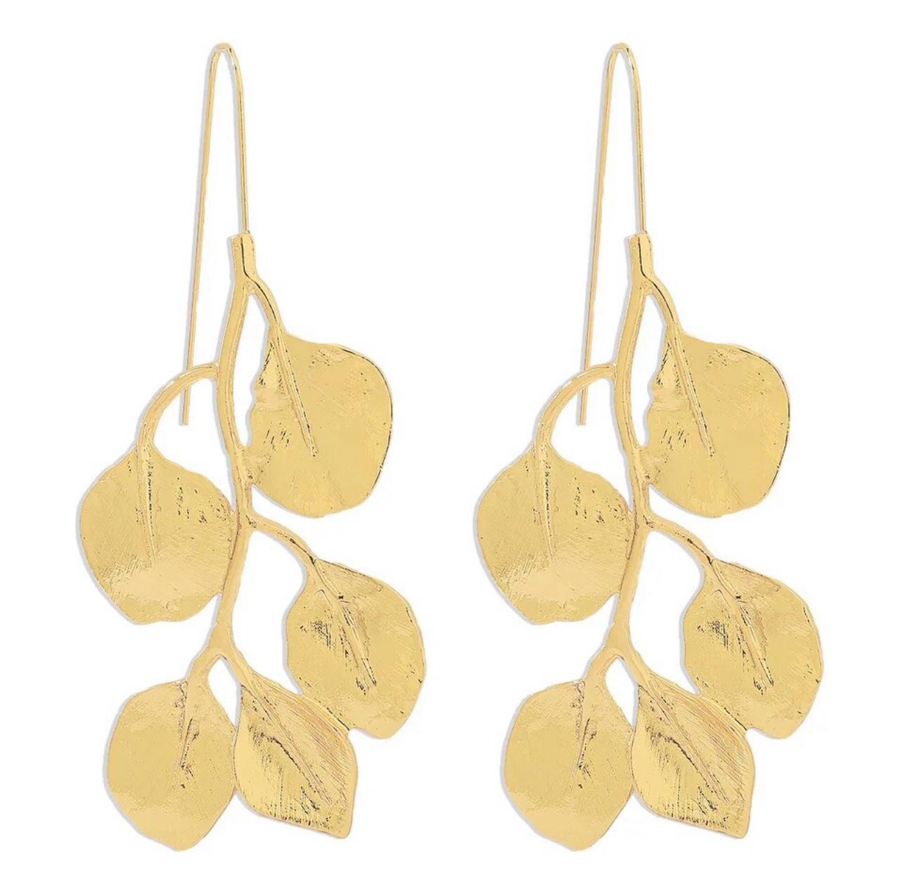 Orecchini Foglie in ottone